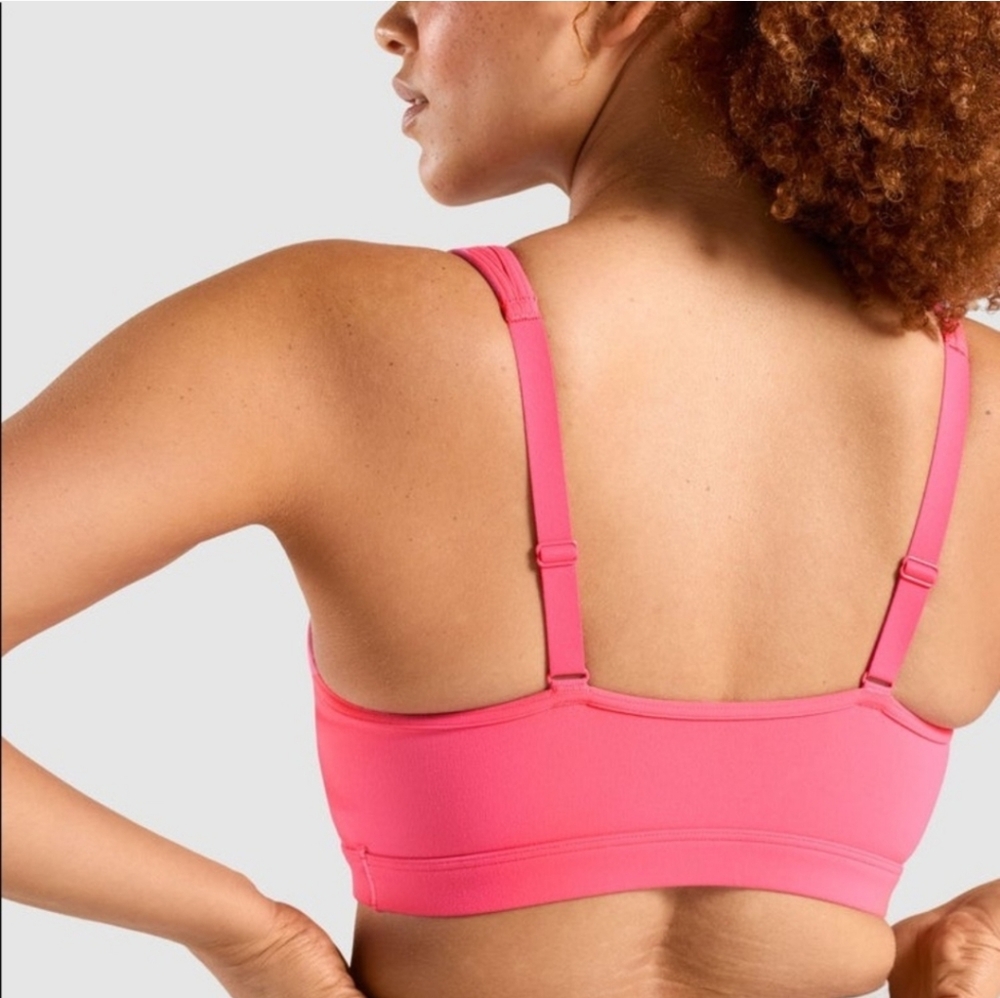 Gymshark Pink Scoop Neck Training Sports Bra - Picture 3 of 6